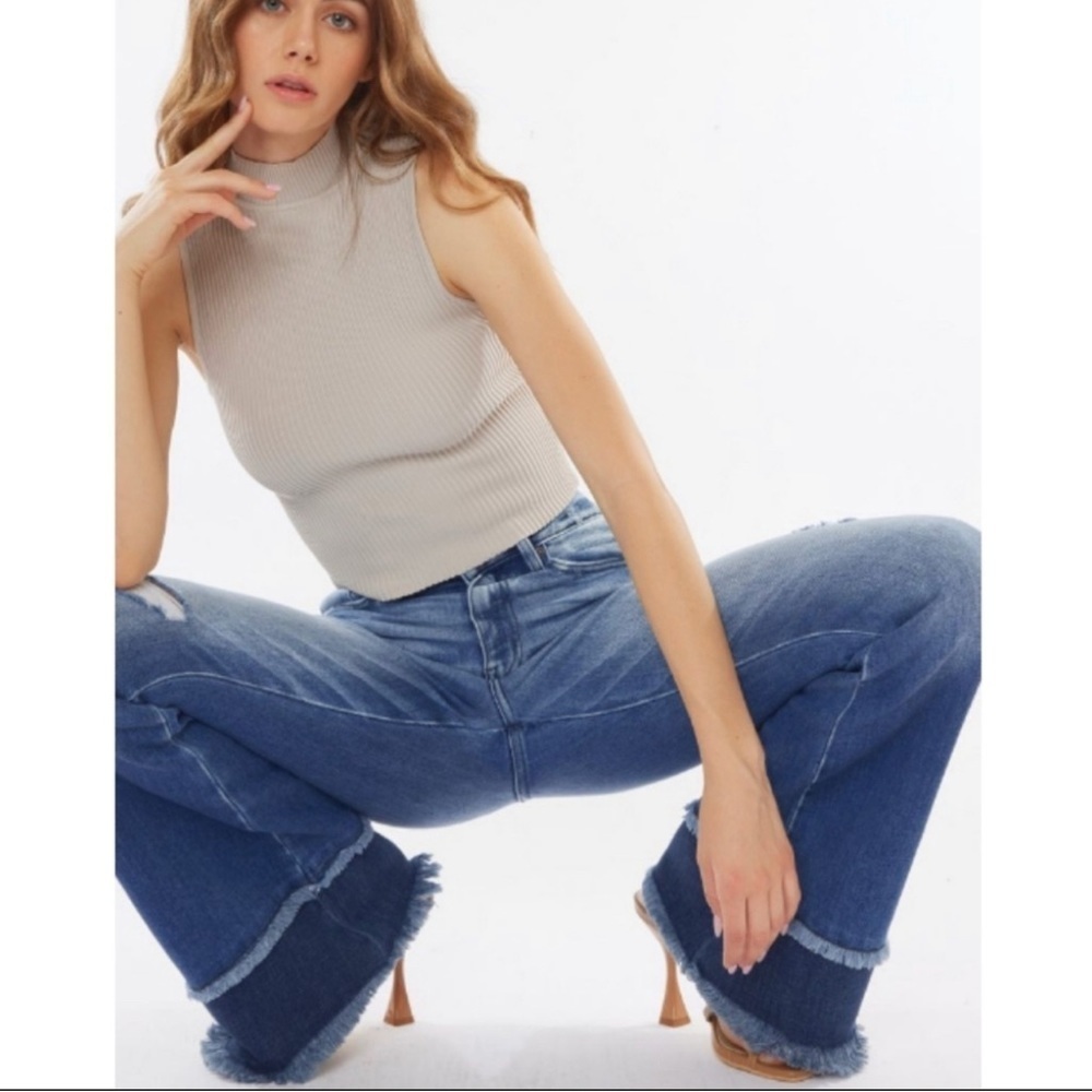 The MONICA Double Frayed Hem Flare